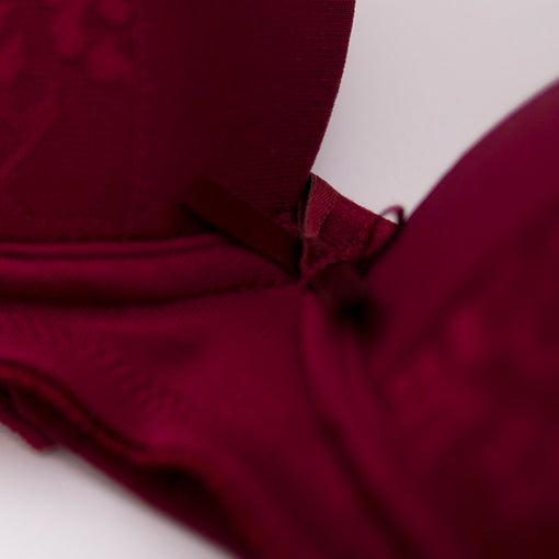 Gathering Seamless Push Up Sexy Lace Mulberry Silk Bow 3/4 Cup Wireless Underwear Bras & Bralettes [GDBR0061]