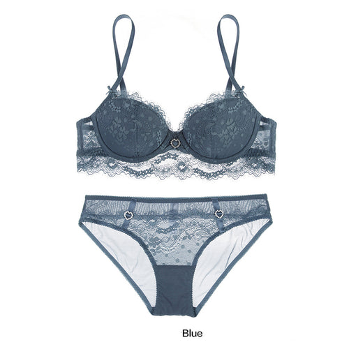 Lightly Lined Underwire Lace Bra & Panty Sets [BRPY0006]