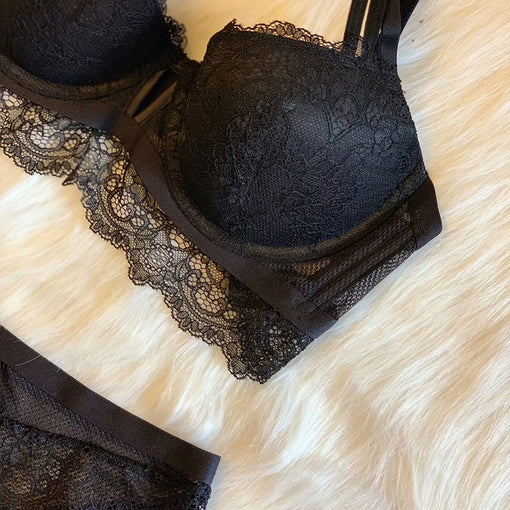 Lace Underwire 3/4 Cup Bra & Panty Sets [BRPY0008]