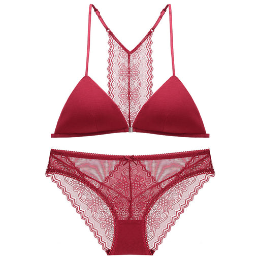 Front Closure Wireless Lightly Lined Bra & Panty Sets [BRPY0012]