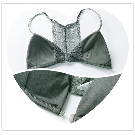 Front Closure Wireless Lightly Lined Bra & Panty Sets [BRPY0012]