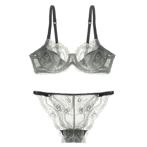 Lace Sexy Underwire Unlied Bra & Panty Sets [BRPY0016]