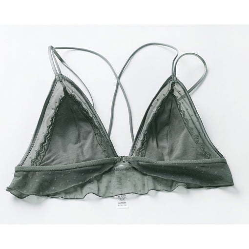 Lace Wireless Lightly Lined Triangle Bra & Panty Sets [BRPY0020]