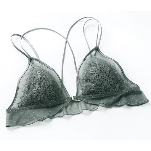 Lace Wireless Lightly Lined Triangle Bra & Panty Sets [BRPY0020]