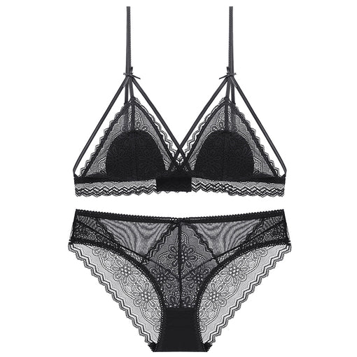 Lace Sexy Unlined Triangle Bra & Panty Sets [BRPY0023]