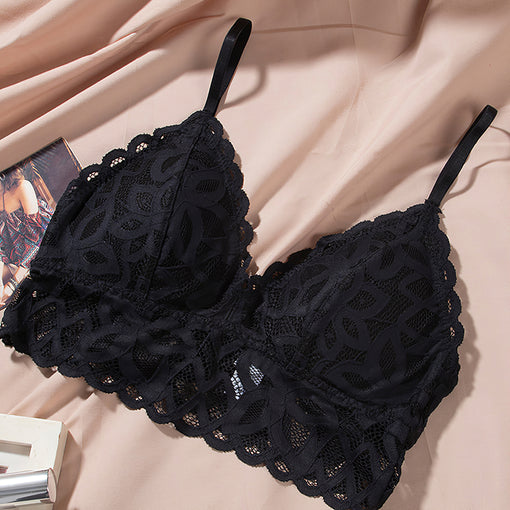 Wireless Lightly Lined Lace Tank Top Bra & Panty Sets [BRPY0025]