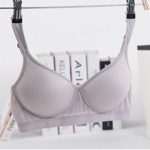 Gathering Simple Mulberry Silk 1/2 Cup Wireless Underwear Bras & Bralettes [GDBR0041]