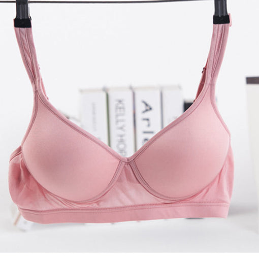 Gathering Simple Mulberry Silk 1/2 Cup Wireless Underwear Bras & Bralettes [GDBR0041]