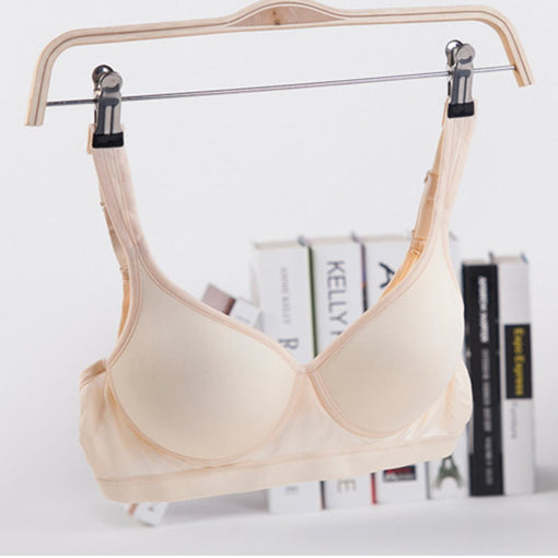 Gathering Simple Mulberry Silk 1/2 Cup Wireless Underwear Bras & Bralettes [GDBR0041]