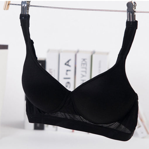 Gathering Simple Mulberry Silk 1/2 Cup Wireless Underwear Bras & Bralettes [GDBR0041]