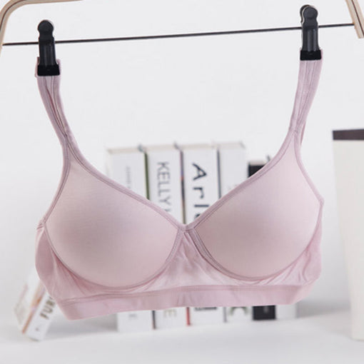 Gathering Simple Mulberry Silk 1/2 Cup Wireless Underwear Bras & Bralettes [GDBR0041]