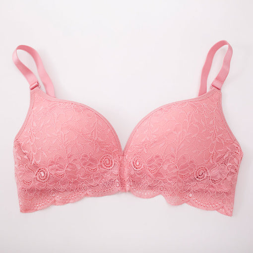 Gathering Sexy Lace Mulberry Silk 3/4 Cup Wireless Underwear Bras & Bralettes [GDBR0053]