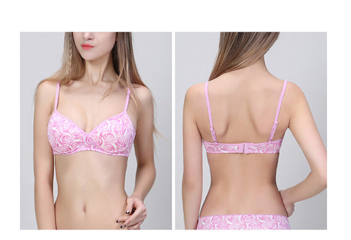 Gathering Seamless Sexy Mulberry Silk 1/2 Cup Wireless Underwear Bras & Bralettes [GDBR0073]