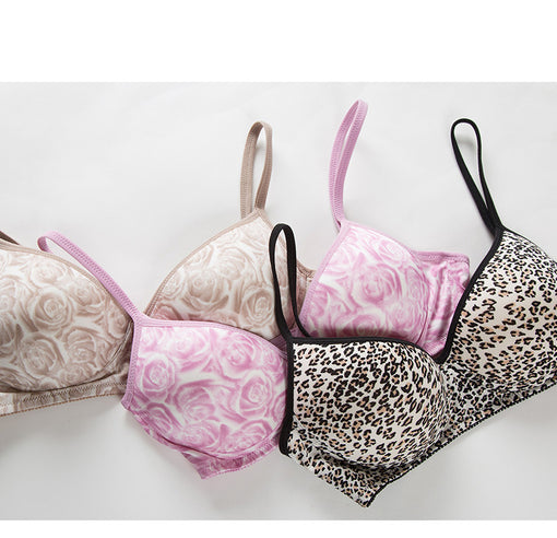 Gathering Seamless Sexy Mulberry Silk 1/2 Cup Wireless Underwear Bras & Bralettes [GDBR0073]